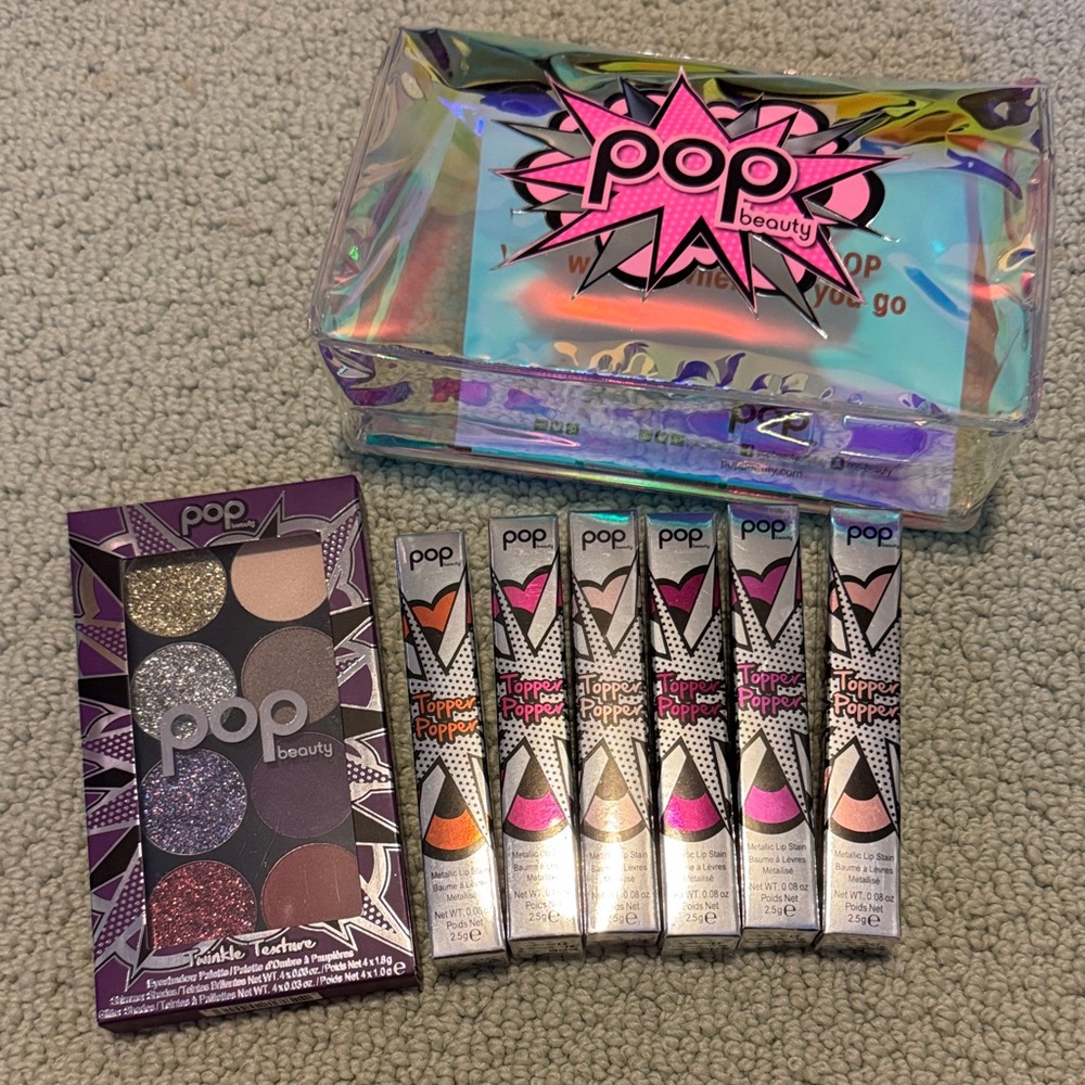 Pop Beauty Makeup Set with Eyeshadow and 6 Lip Gloss